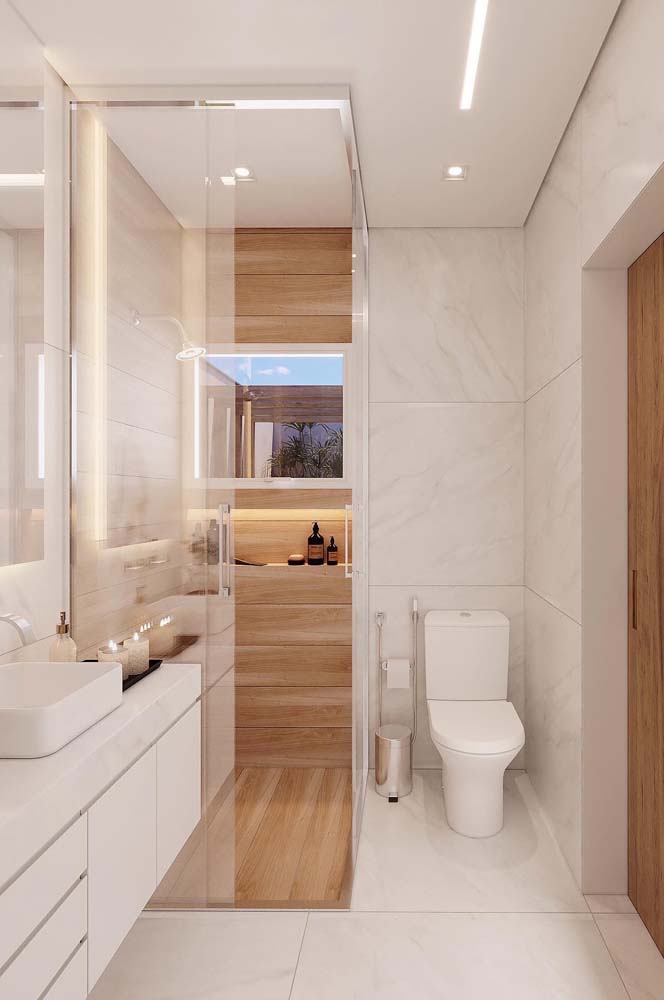 Bathroom with wooden floors - 21