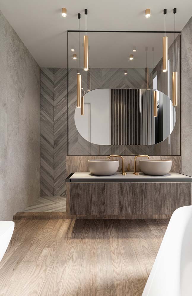 Bathroom with wooden floors - 36