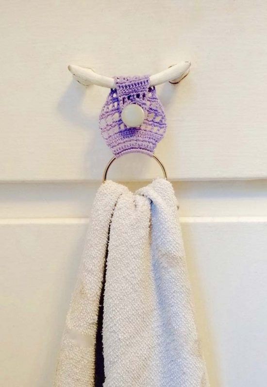 Crochet dish towel holder - 04