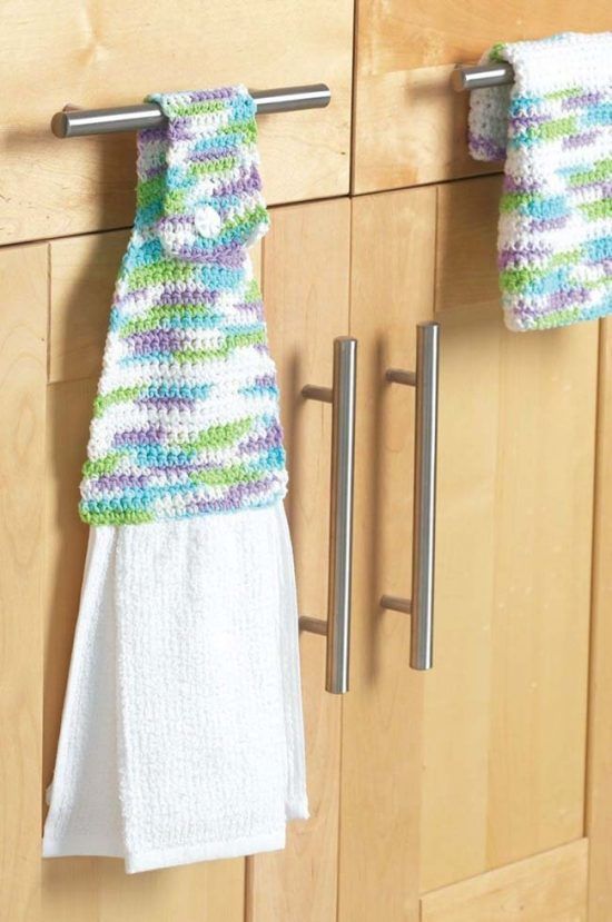 Crochet dish towel holder - 26