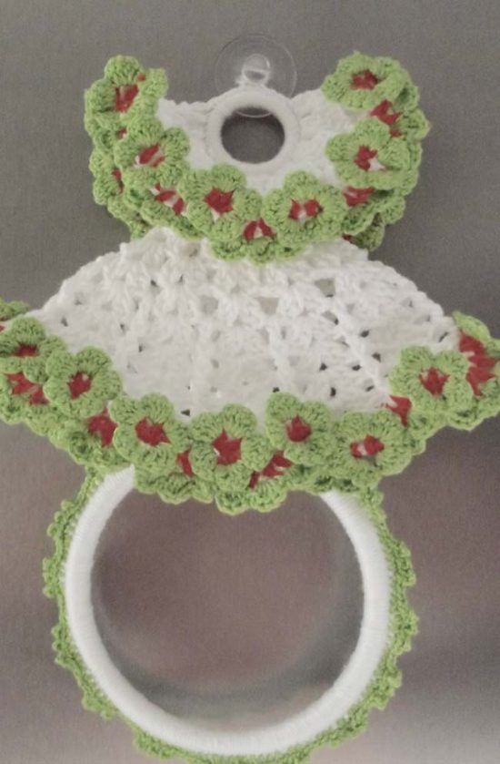 Crochet dish towel holder - 30