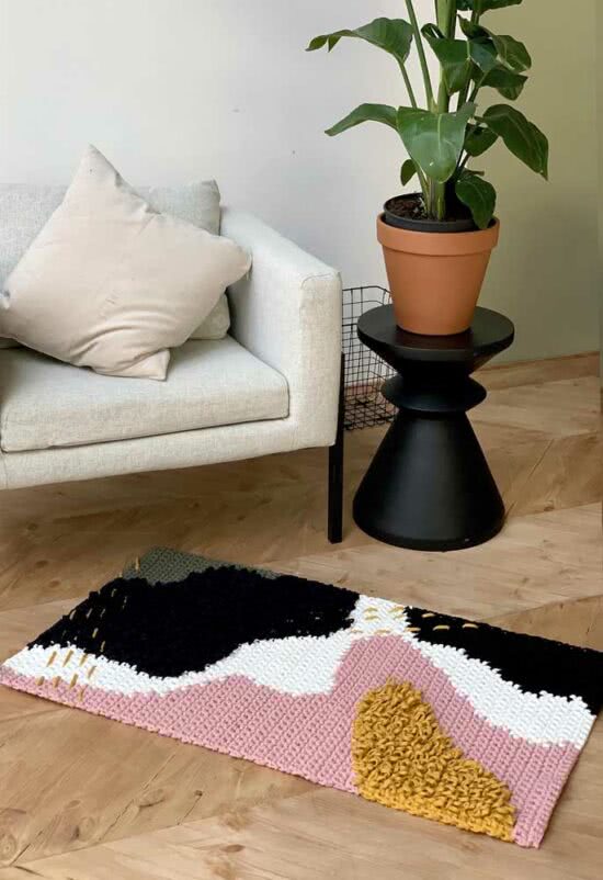 Crochet door mat - 18