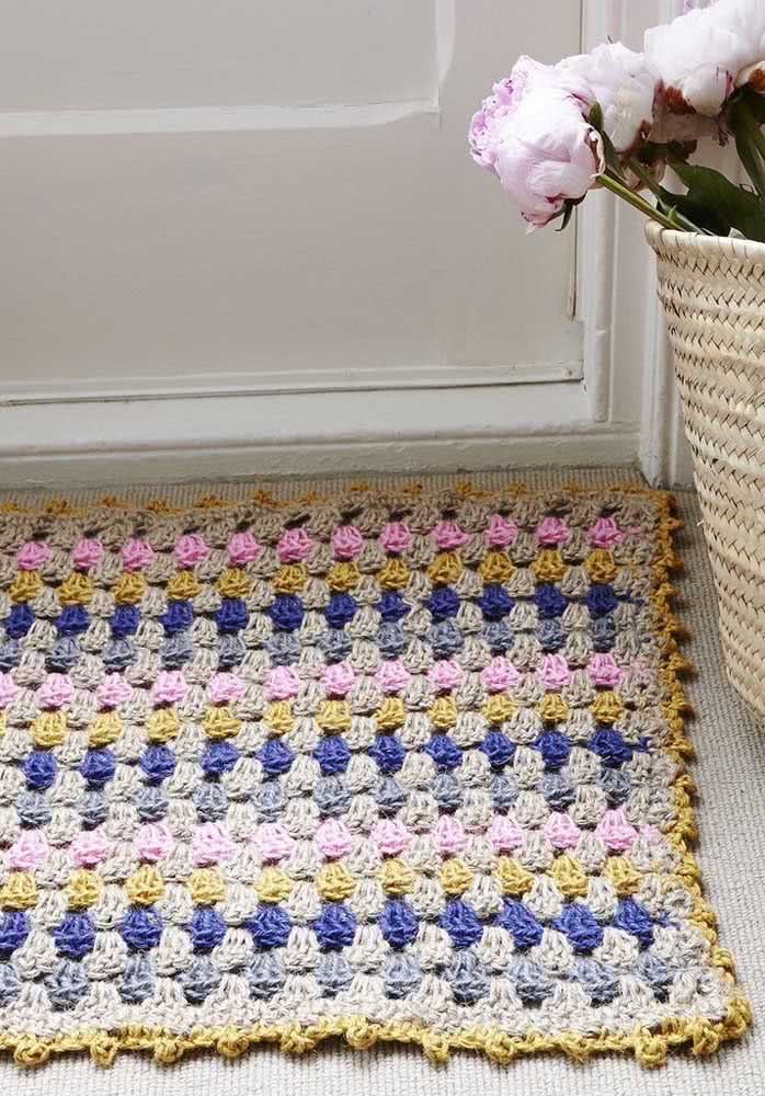 Crochet door mat - 23