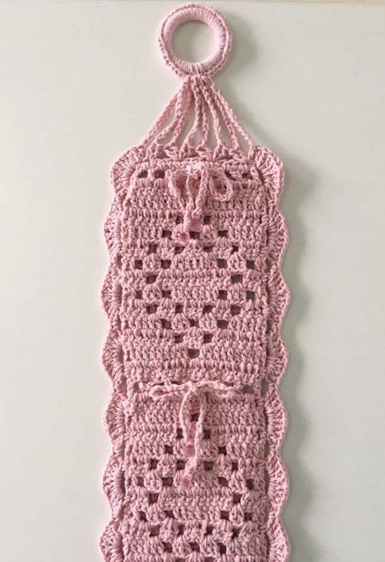 Crochet toilet paper holder - 17