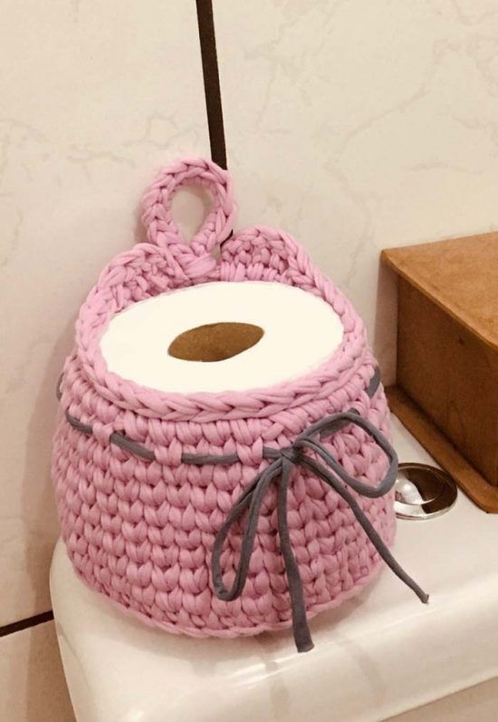 Crochet toilet paper holder - 24