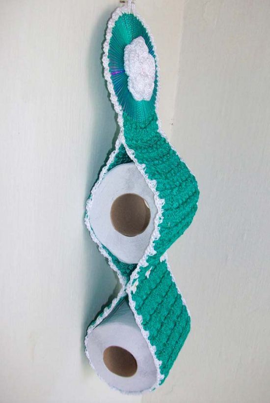 Crochet toilet paper holder - 27