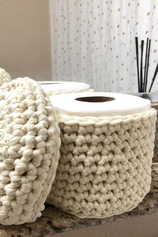 Crochet toilet paper holder - 30