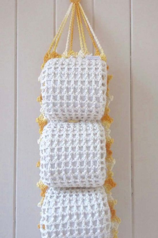 Crochet toilet paper holder - 39