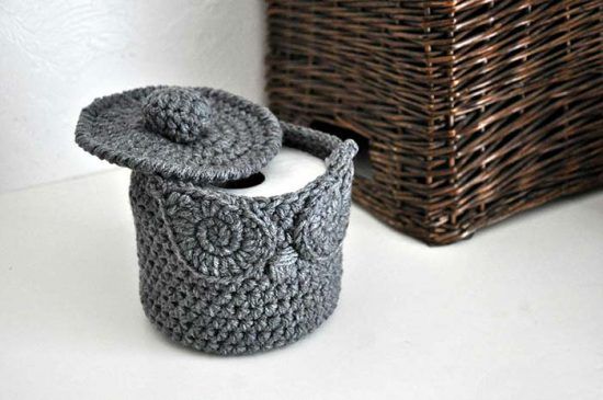 Crochet toilet paper holder - 55