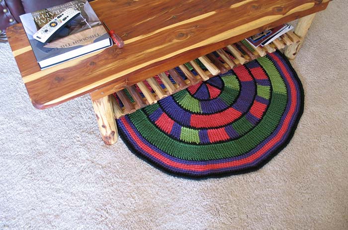 Round crochet rug - 51