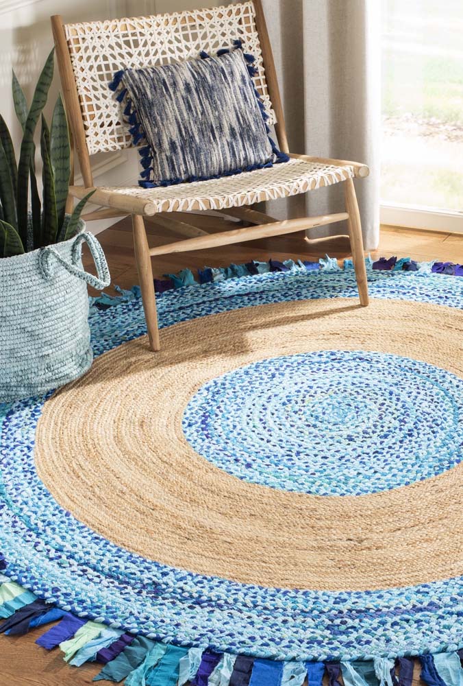 Round crochet rug for living room-07