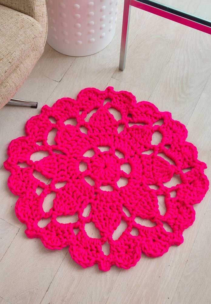 Simple crochet rug - 05