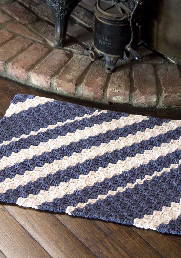 Simple crochet rug - 16