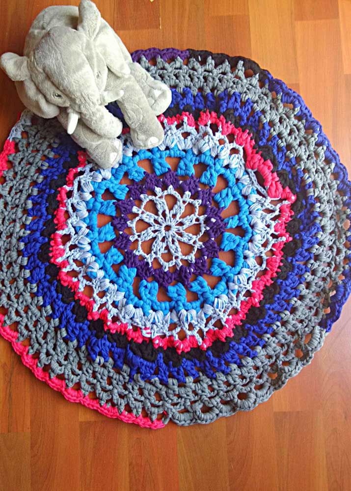 Simple crochet rug - 21