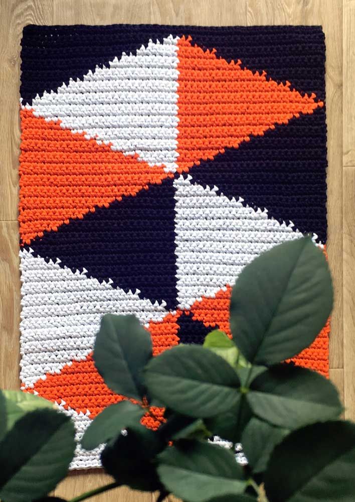 Simple crochet rug - 48