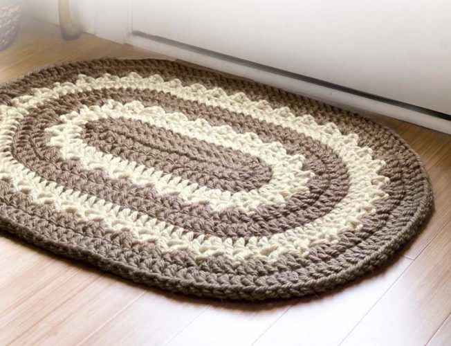 Simple crochet rug - 58