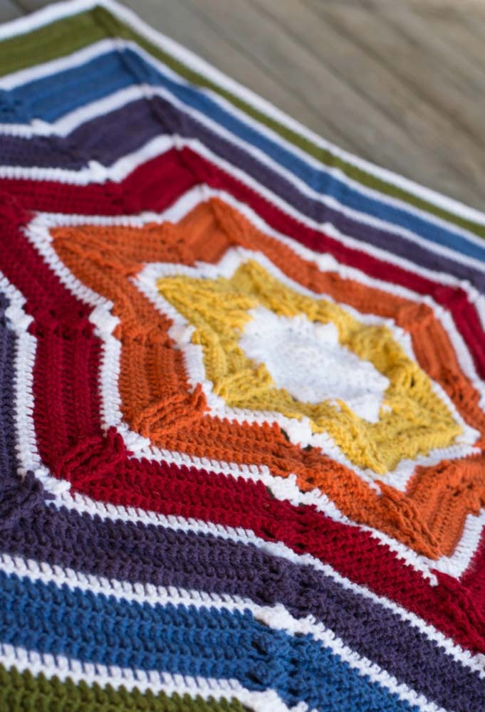Star crochet rug - 03