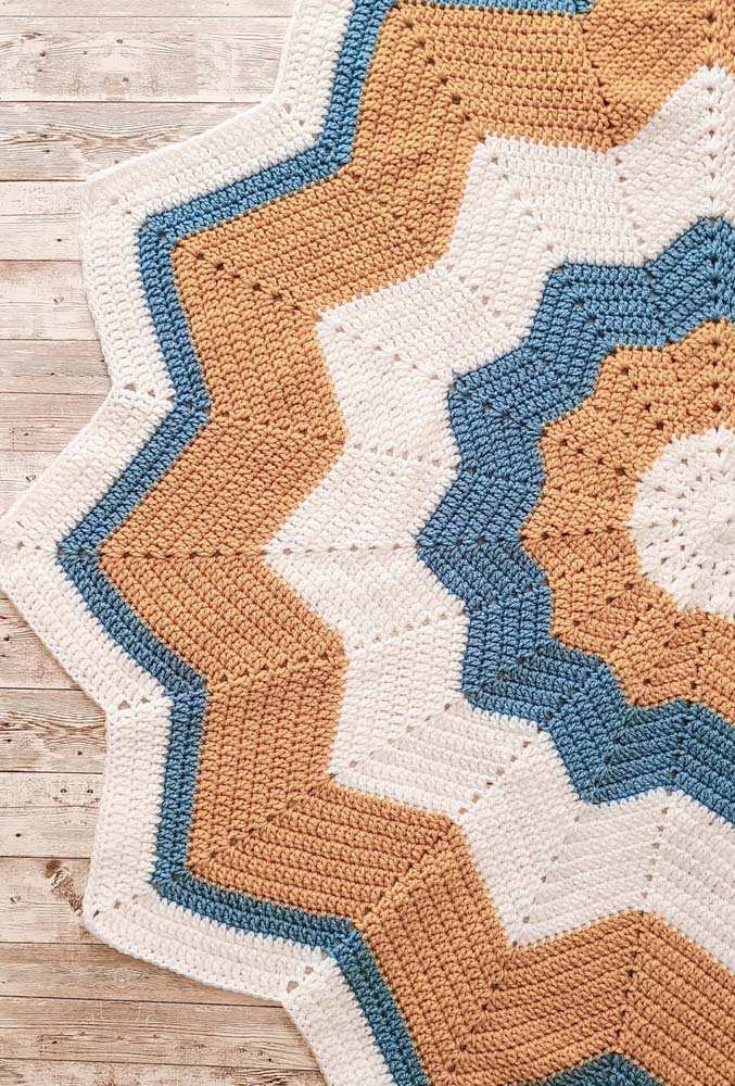 Star crochet rug - 12