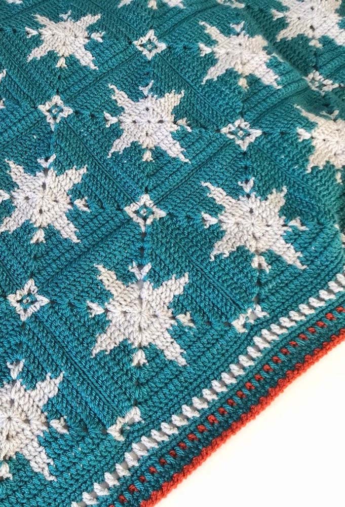 Star crochet rug - 24