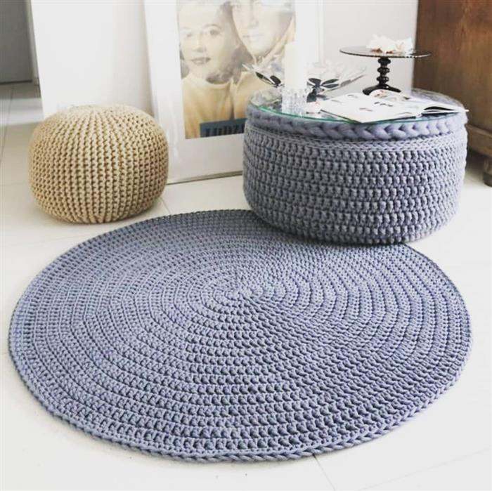 knitted yarn rug - 03
