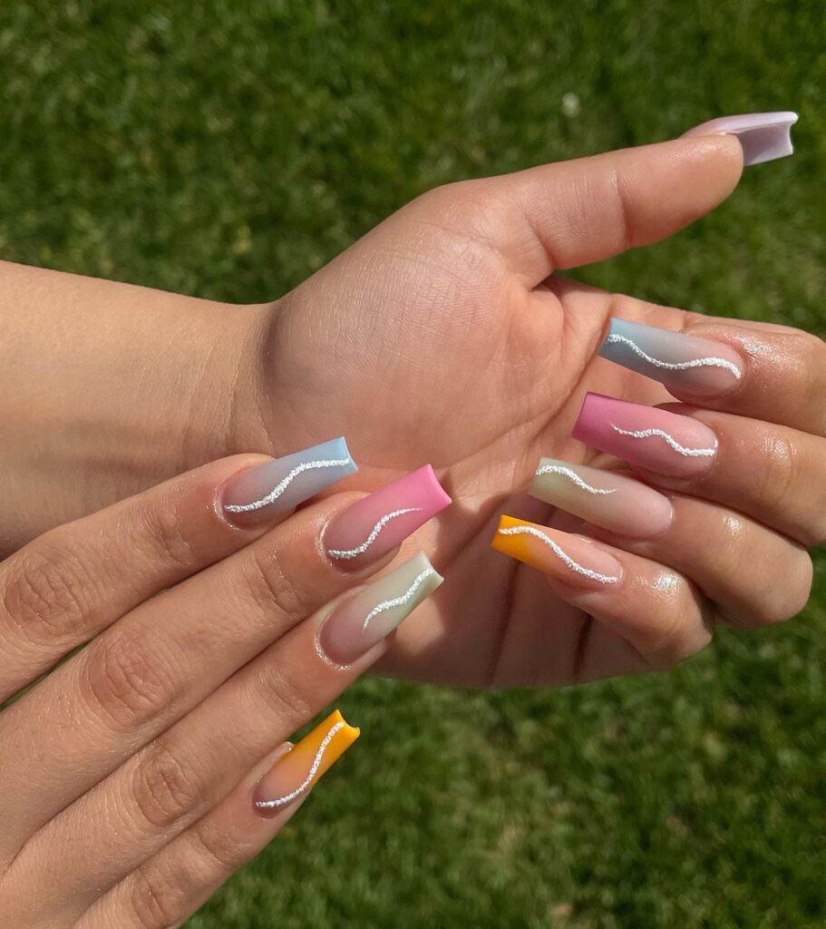Colorful nail-019