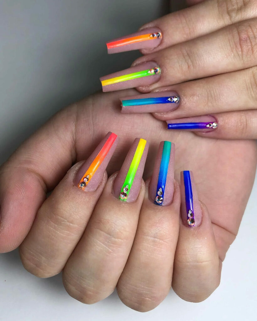 Colorful nail-023