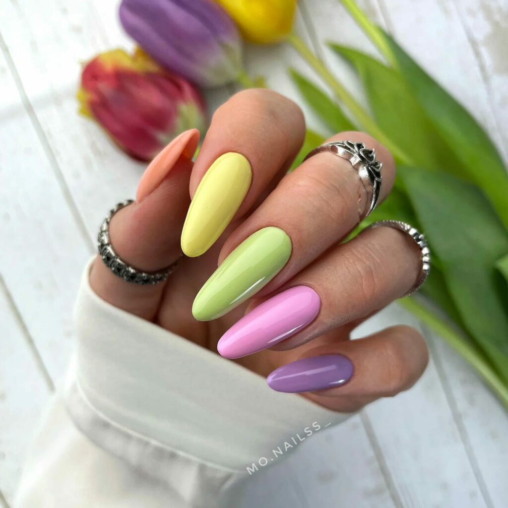 Colorful nail-026