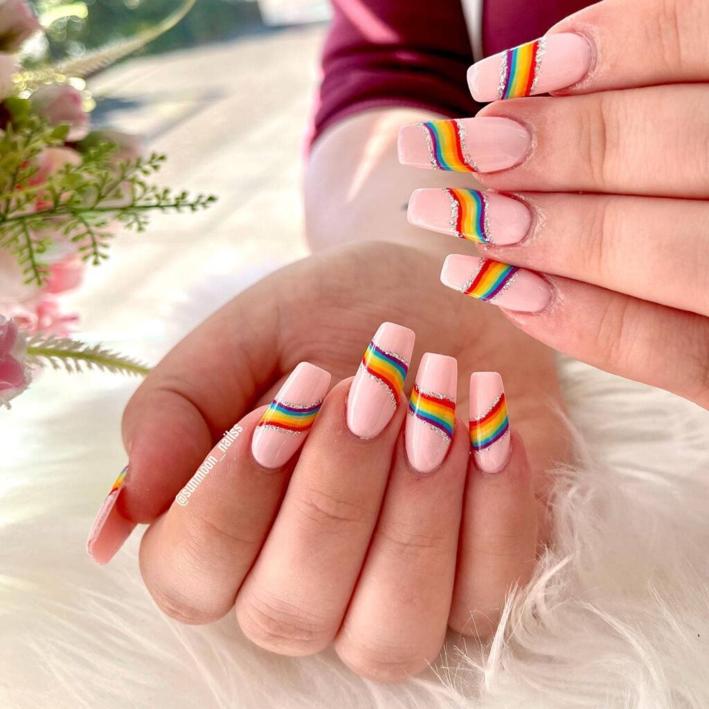 Colorful nail-040