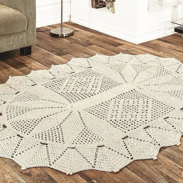 Oval crochet rug - 50