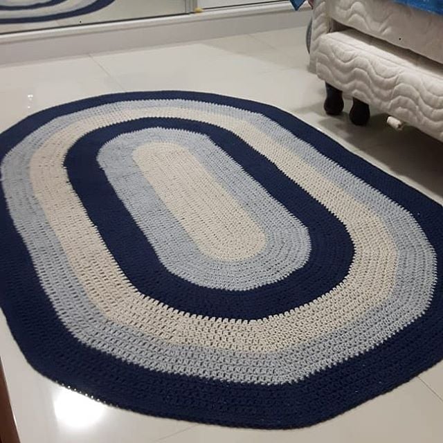 Oval crochet rug - 53