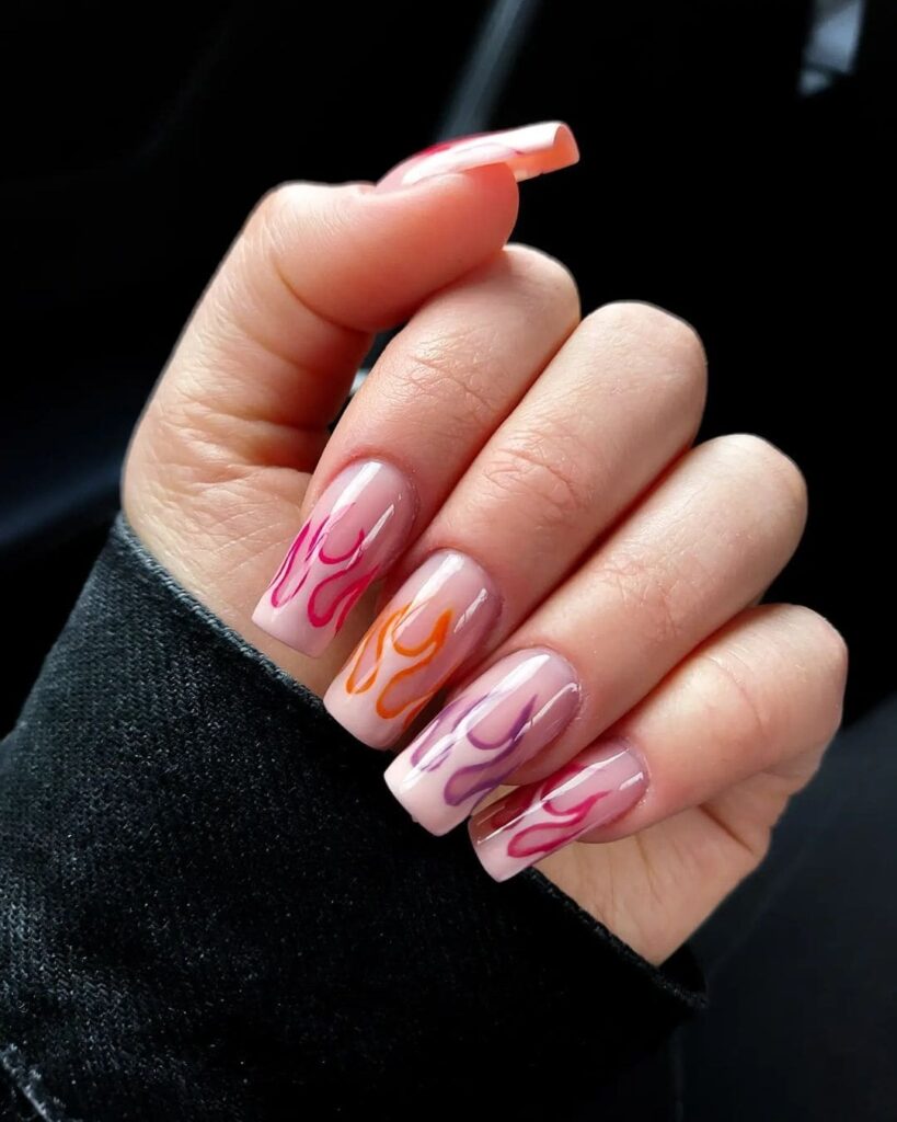 fire nails for powerful nail art-012