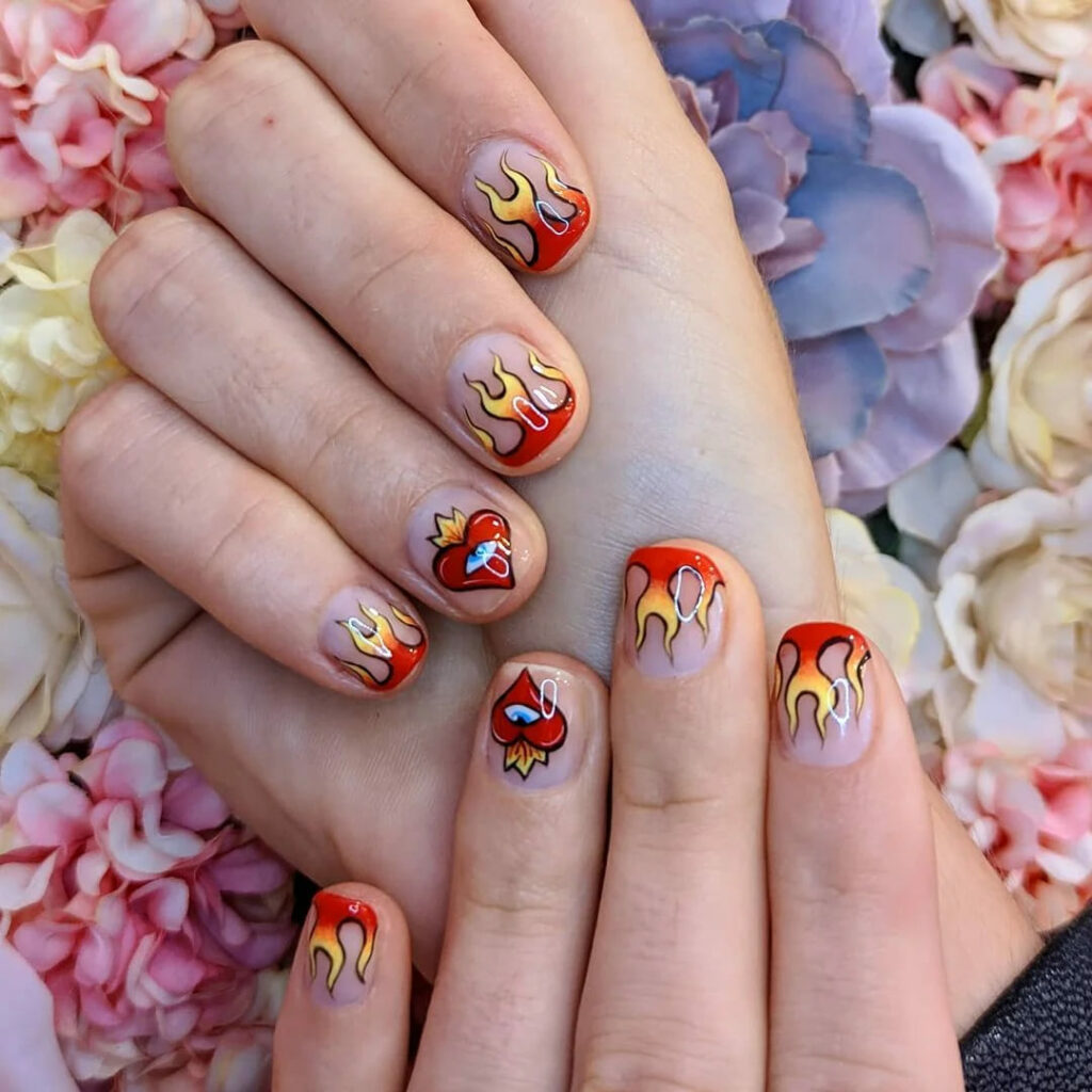 fire nails for powerful nail art-020