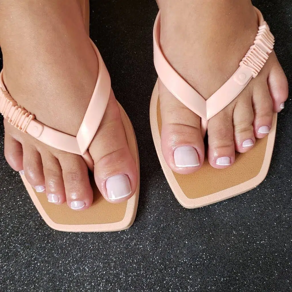 french nails done on the feet-022