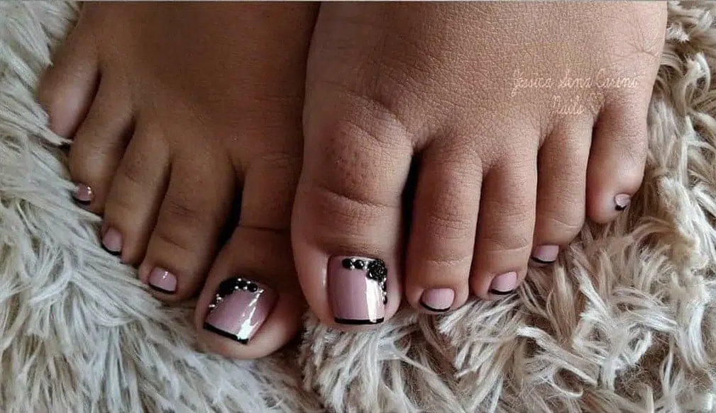 french nails done on the feet-036