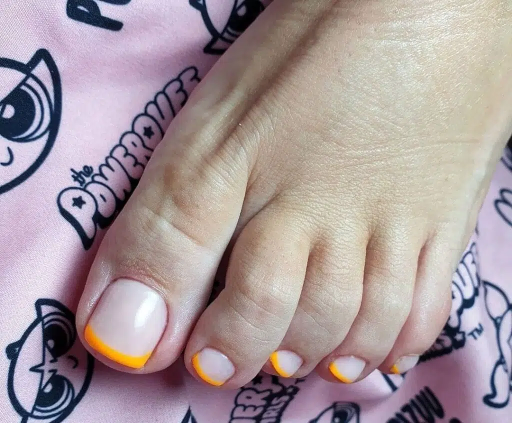 french nails done on the feet-038