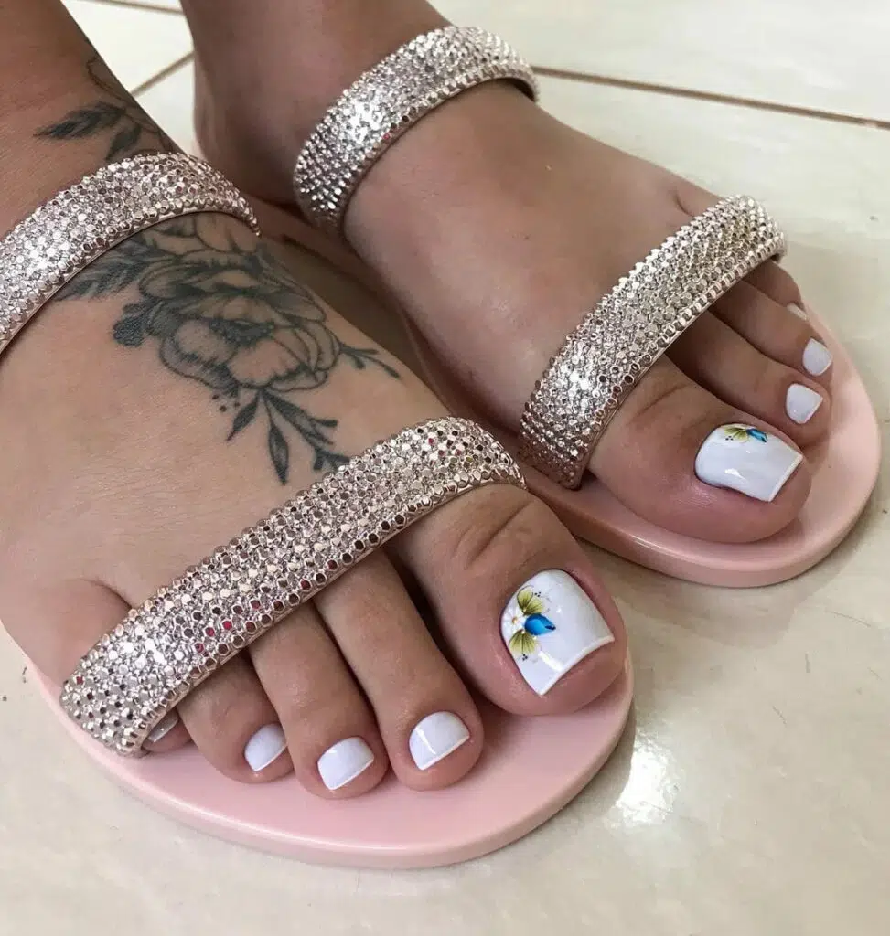 french nails done on the feet-045