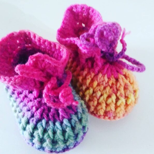 Crochet booties - 24