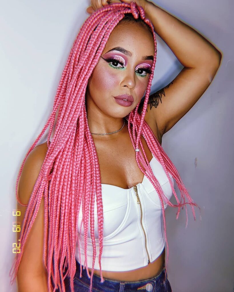 pink box braids - 04