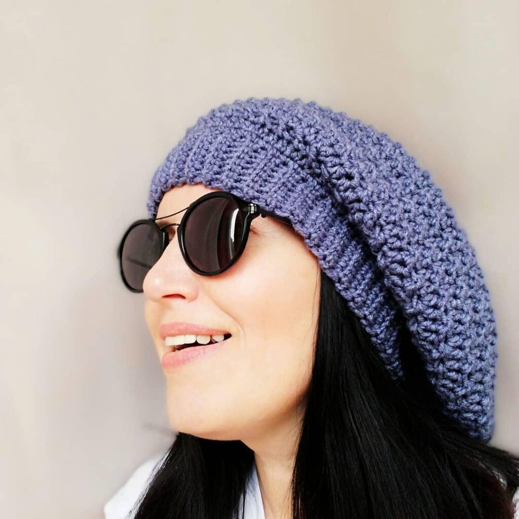 Crochet beret classic and charming piece for the coldest days - 07