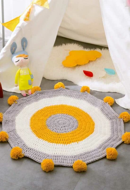 Crochet rug for baby's room how to do it step by step and photos for inspiration - 31